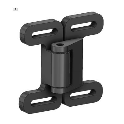 52-130-1 MODULAR SOLUTIONS DOOR PART<BR>DOUBLE BALL CATCH, BLACK W/HARDWARE